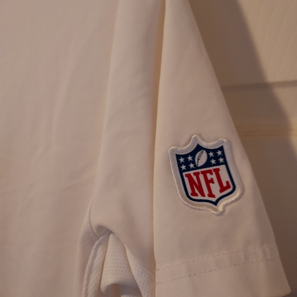 Nike DRI-FIT Raiders Polo Shirt Mens M White Gray Black Stripe Logo NFL On Field - Picture 13 of 13